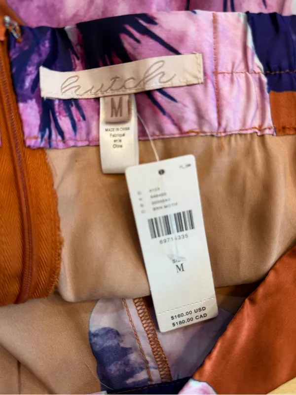 Hutch Anthropologie NWT Floral Pansies Wide Leg Pants - Image 5