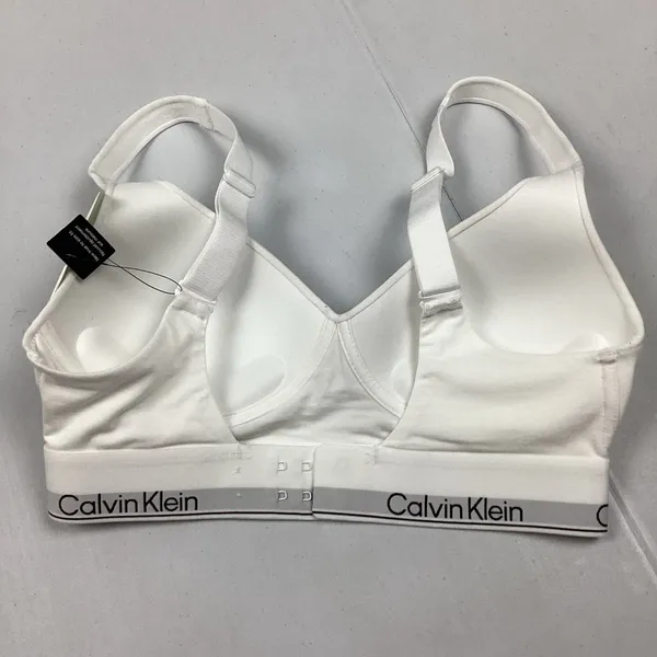 Calvin Klein White Cotton Modal Lift Bralette XS NEW! Retail $46 - Image 2