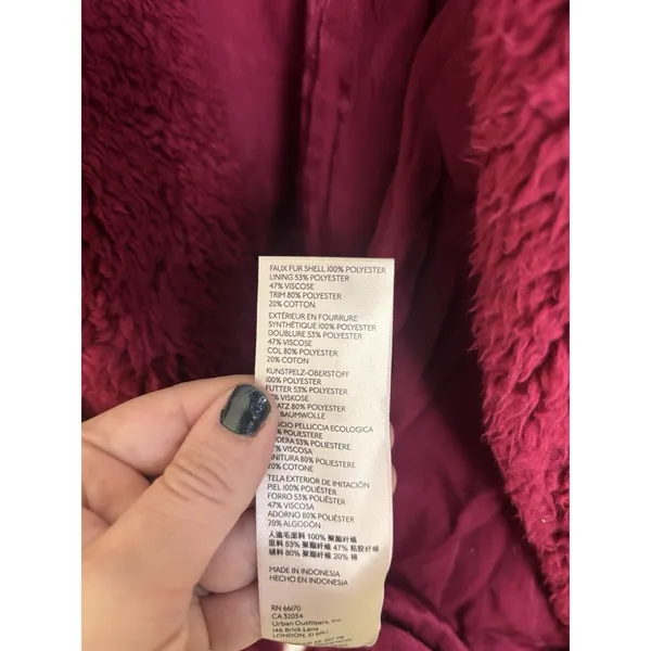 Free People We The Free So Cozy Slouch Moto Jacket Burgundy Oversized S - Image 12
