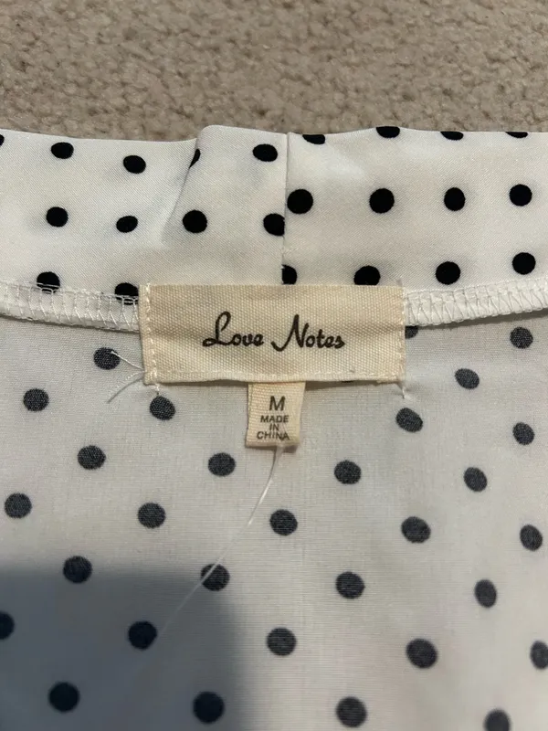 Love Notes Button Down polka dot shirt - Image 2