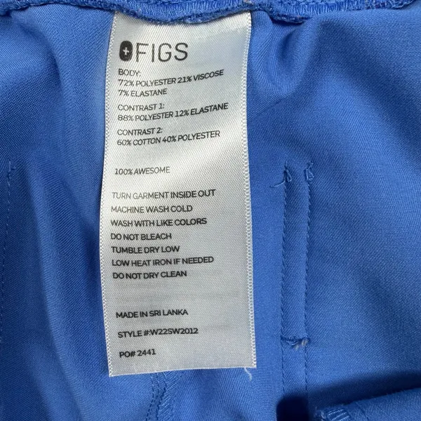 FIGS Kade Cargo Jogger Scrub Pants Blue Technical Collection Women’s Large - Image 7