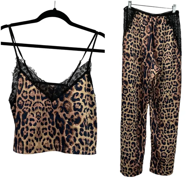 Seven till Midnight Leopard Print Cami &‎ Pant Sleep Set Size 1X/2X (Z93) - Image 2