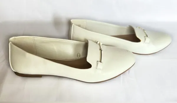 Aldo | White Leather Loafers  - Image 4
