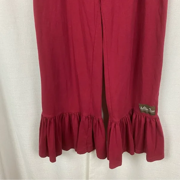 Matilda Jane Burgundy Red Big Ruffle Bottom Pants Sz.S - Image 5