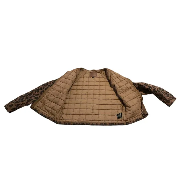 BLANKNYC Quilted Jacket M Brown Cheetah Print Mob Wife‎ Boho 42EJ5557 Streetwear - Image 4