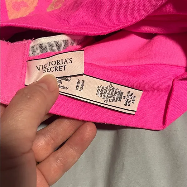 Victoria's Secret Pink and Orange neon Leopard padded Bralette - Image 2