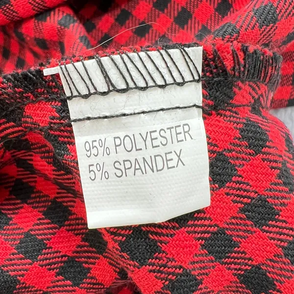 BloomChic Red Gingham Plaid Button Front Mini‎ Dress Women 12/UK 16 Peplum Waist - Image 5