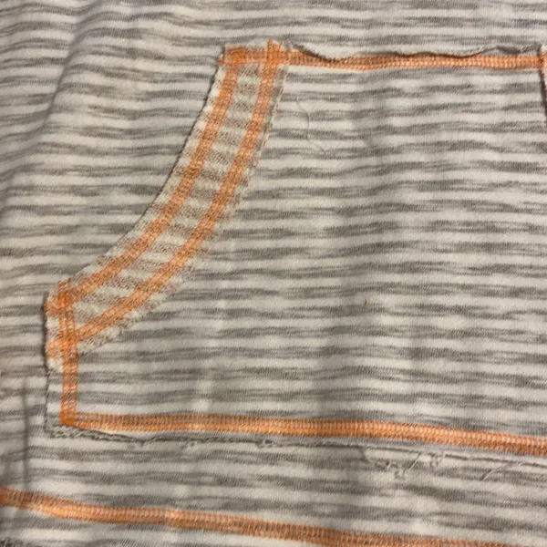 Hem & Thread Anthology Hoodie type too long sleeves silver and orange see photo - Image 10