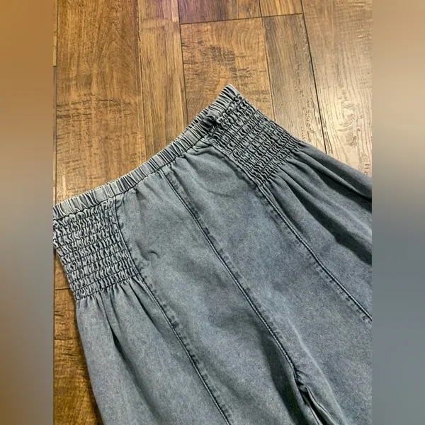 POL HAREM PANTS denim spring boho sold out elastic waist casual classic $98 fall - Image 7