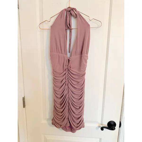 Princess‎ Polly Carly Mini Dress Women Size 10 Purple New Ruched Halter Bodycon - Image 7