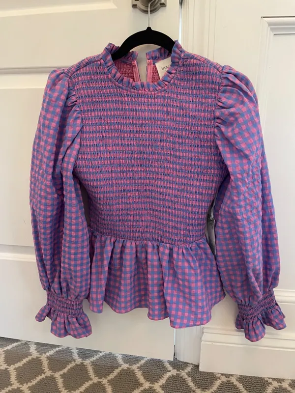 NEW WITH TAG HYACINTH HOUSE RUBY GINGHAM TOP XS! - Image 4