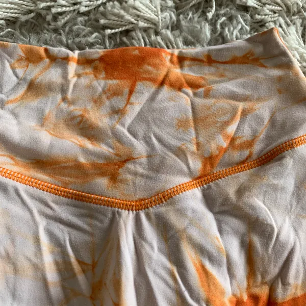 Balance Athletica Orange/White Tie Dye High Waisted Vitality Leggings - Image 7