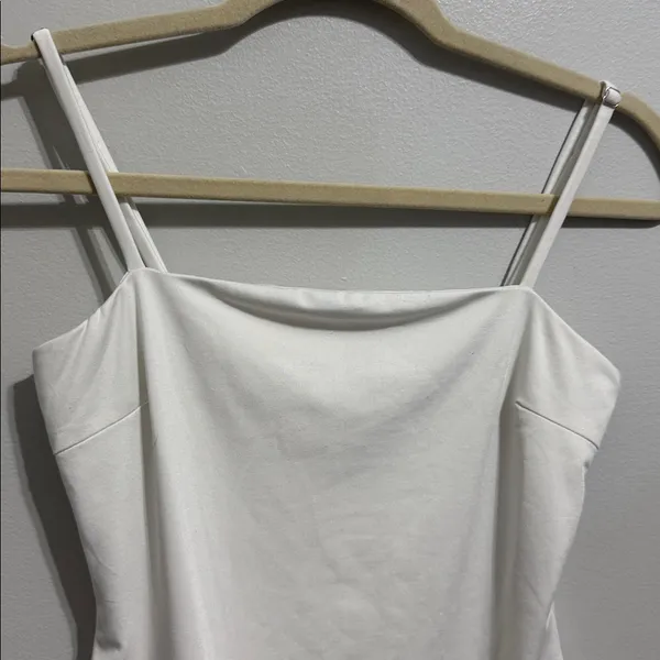 Princess Polly White Spaghetti Strap Body Suit Size 6/M - Image 2