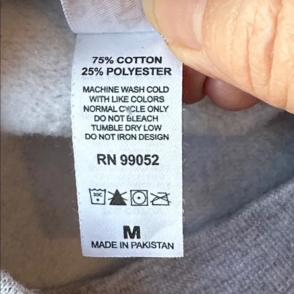 NWOT High Point University Cropped Sweatshirt gray & purple size M - Image 9