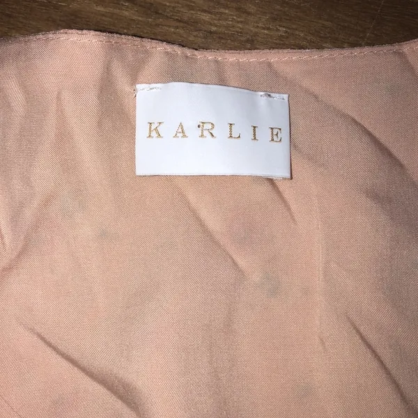 Karlie large peach floral smocked tiered dress - Image 10