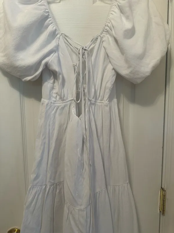 Altar’d State White Puff-Sleeve Maxi Dress - Image 10