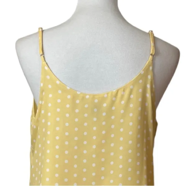 A New Day Target Top Tank Adjustable Straps Butter Yellow Polka Dot Size Medium - Image 8