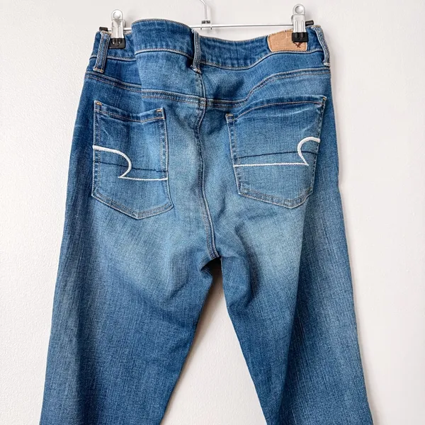 American Eagle Super Stretch Jegging Medium Wash Size 8 - Image 5