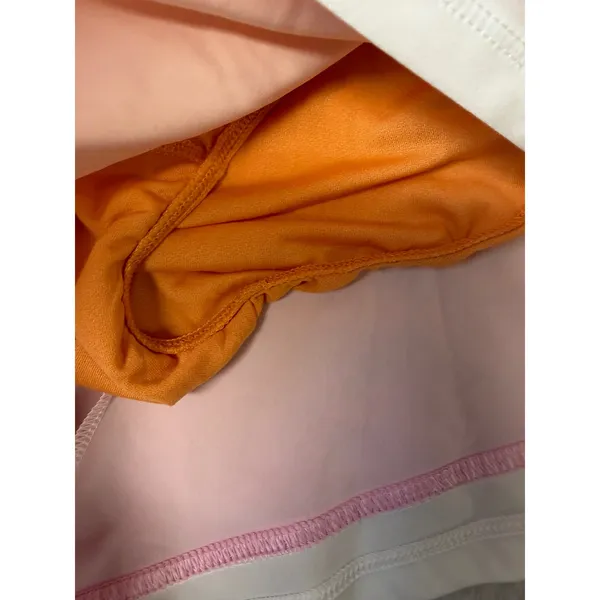 DSG Womens Stride High Rise Shorts Pink‎ Orange Ombre White Small NWT - Image 3