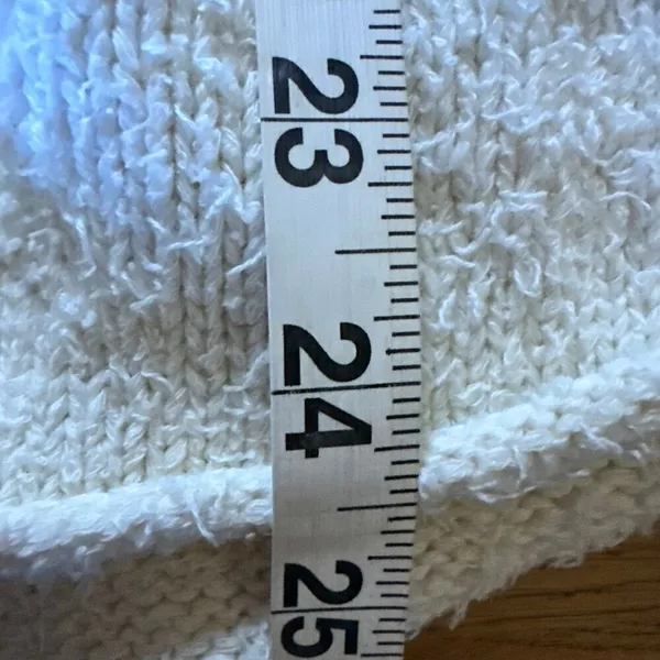 Anthropologie oversized ivory sweater with hood medium - Image 7