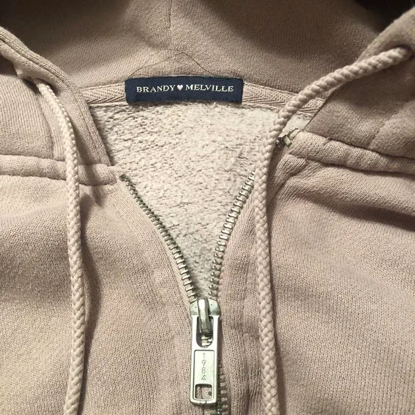 Brandy Melville Christy Zip-Up Hoodie - Image 3