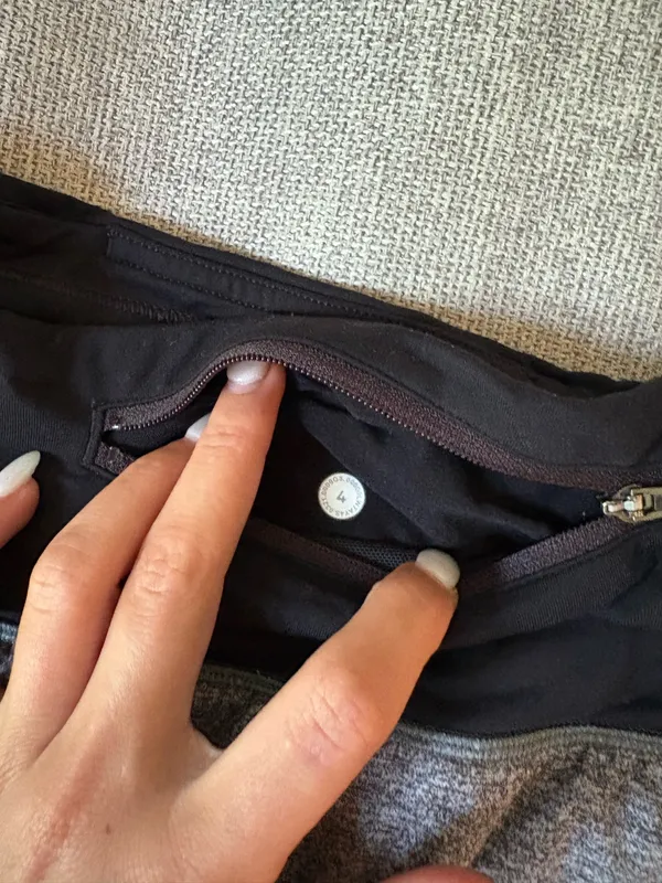 Grey low waisted lulu shorts - Image 3