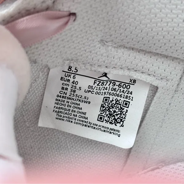 Nike AIR JORDAN 1 HIGH METHOD OF MAKE Pink Oxford Size 8.5 Women’s - Image 9