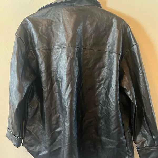 Faux Leather Jacket - Image 2