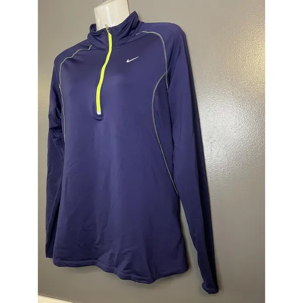 Nike Dri-Fit Pullover Womens Medium Purple 1/4 Zip Running Shirt Top Athletic - Image 3