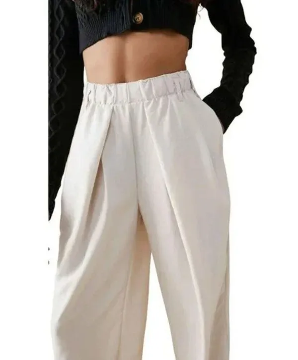 FREE PEOPLE Nothin' to Say Elastic Waist Pants in Champagne Dream Size Large - Image 14