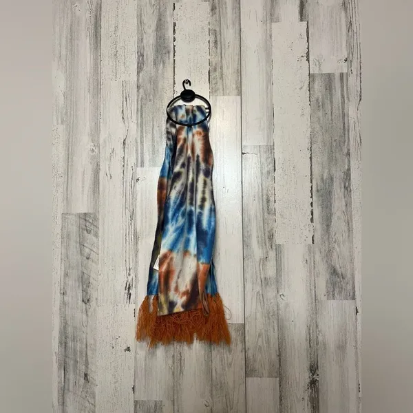 Looney Tunes Tie-Dye Scarf With Fringe Bugs Bunny & Lola Bunny Patch Space Jam S - Image 3