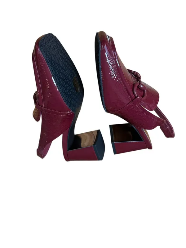 Donald Pliner Loafer Slingback Pump in cranberry 8 NWT - Image 8