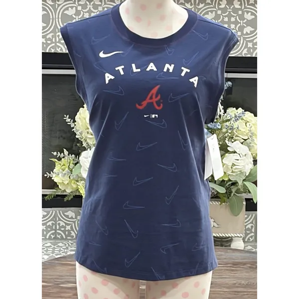 NIKE Women's Atlanta Braves Team Tech Muscle Tank Top - Large - NWT - Image 5