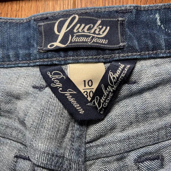 Y2K Lucky Brand Neopolitan Easy‎ Rider Faded Blue Jeans Womens 10/30 Bootcut - Image 3