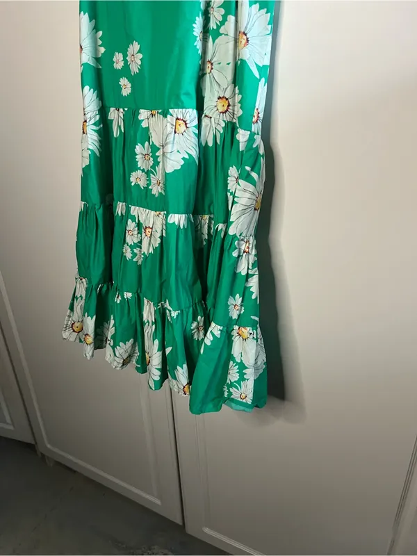 Alexia Admor Molly Green Daisy Floral Halter Tiered Mini Dress - Image 6