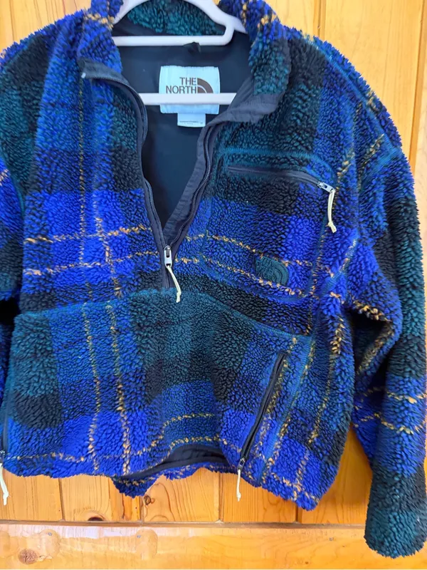 The Northface Extream Plaid Cropped Pullover size XL - Image 5