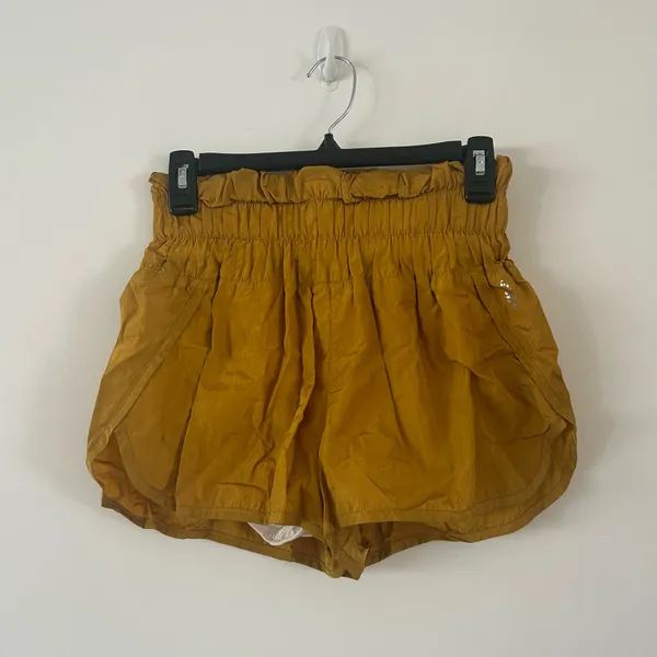 Free People Movement By The Way Home Dark Yellow Workout Athletic Shorts Size S - Image 2