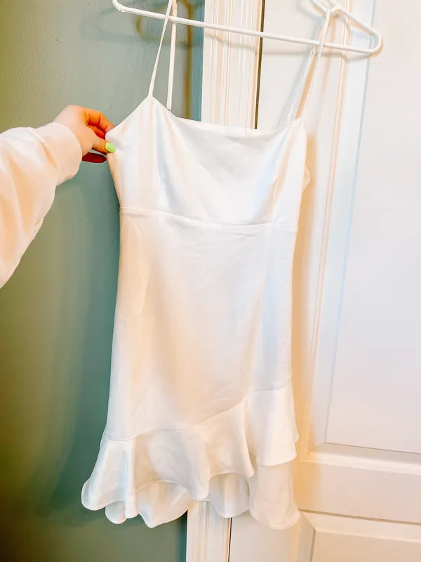 White Satin Dress - Image 3