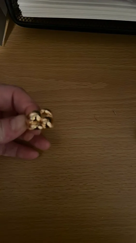 Chunky Gold Statement Ring for Women Gold Knuckle Ring Size 7 - Image 6