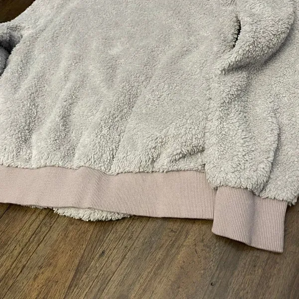 Fuzzy Teddy Jacket Gray Size L - Image 9