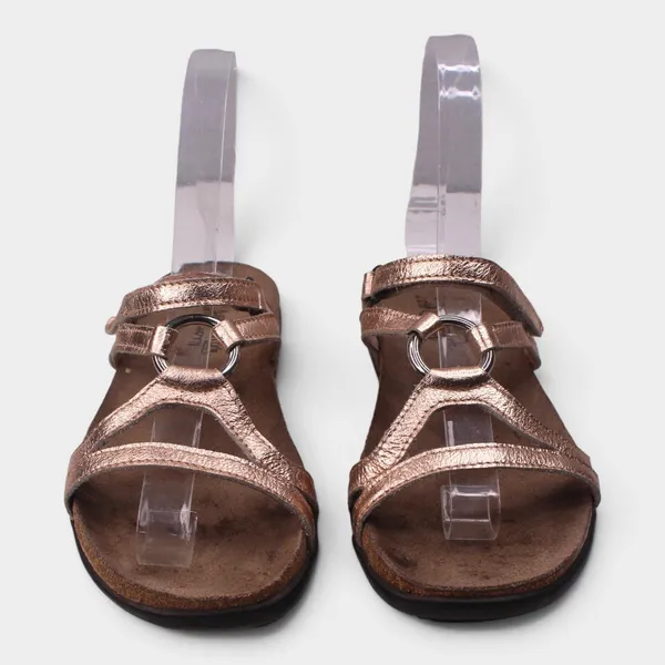 NAOT Carmen Soft Rose Gold Leather Sandals EU 37 US 6-6.5 - Image 2