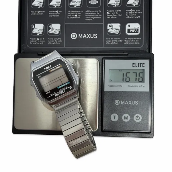 Vintage Timex Indiglo Digital Watch Stainless Steel Expansion Band Untested - Image 11