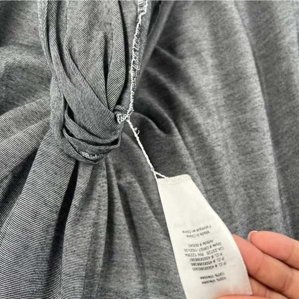Wilfred Free Thin Stripes Gray Scoop Neck Relaxed Fit Short Sleeve Tee Size‎ L - Image 7