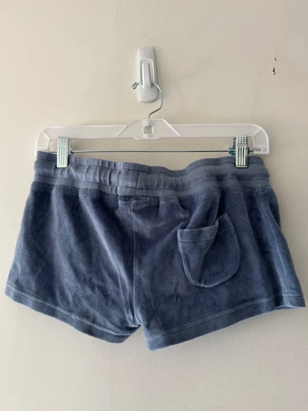 NEW!! Iets Frans Urban Outfitters‎ Mini Blue Velvet Shorts - Image 4