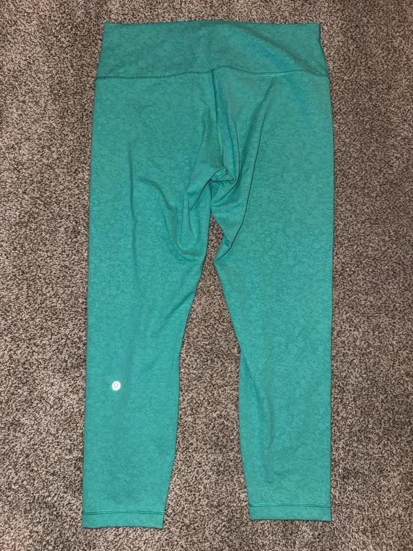 Lululemon Wunder Train High-Rise 7/8 Legging in Blaze Maldives Green, Size 14 - Image 4