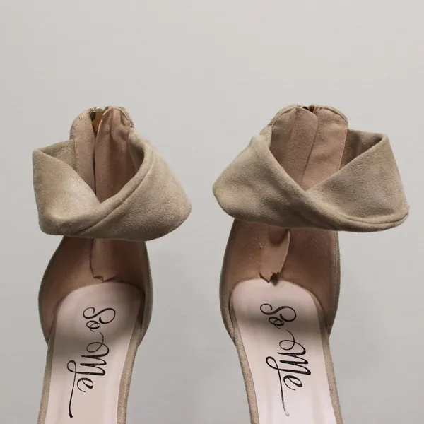 Nude So Me Strap Heels 8.5 4” Heels - Image 5
