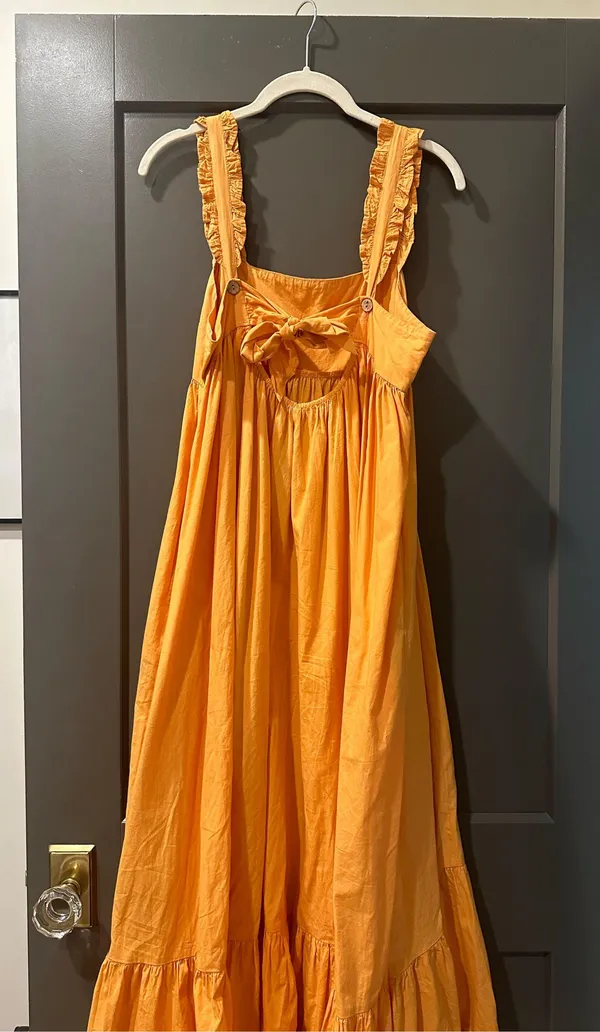 Free People Isabella Maxi Orange Dress - Image 5