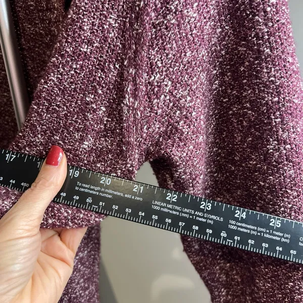 L.L. Bean Women's Burgundy Open-Front Cardigan - Image 5