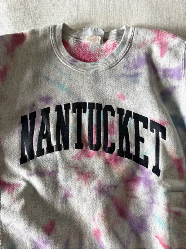 Nantucket Tie-Dye Sweatshirt - Lee Cross Grain Cotton, Large - Image 3