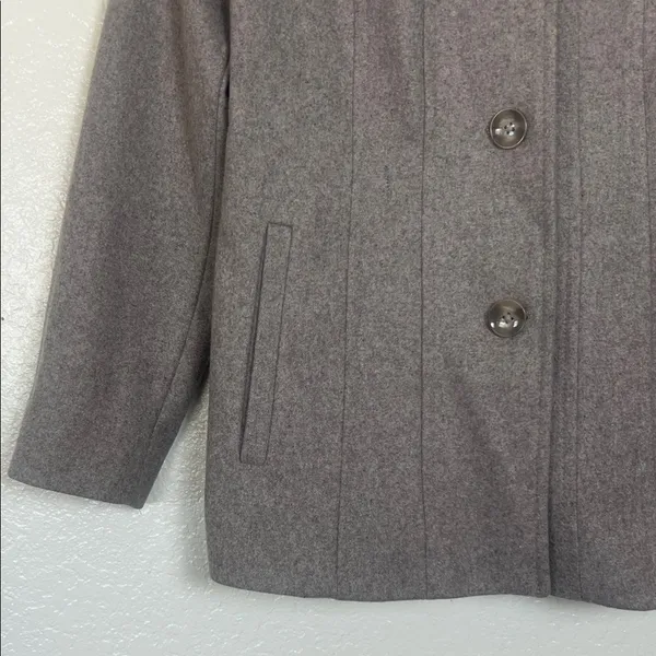 London Fog Women's Classic Gray Pea Coat Size‎ S - Image 4